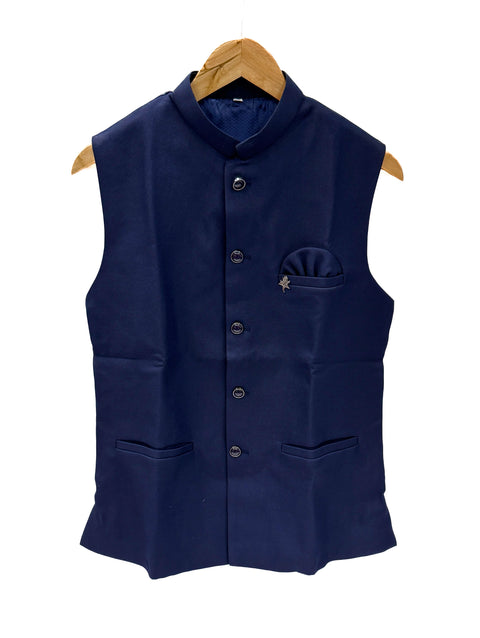Dark Nevi Blue color Men’s Waistcoat/kurta Jacket