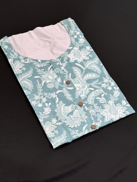 Pure Cotton based Printed short Kurti for girls /Ladies (Size 38 - length 28 inches, Size 42 ,46, 48 length -31 inches)sleeves 17 inch