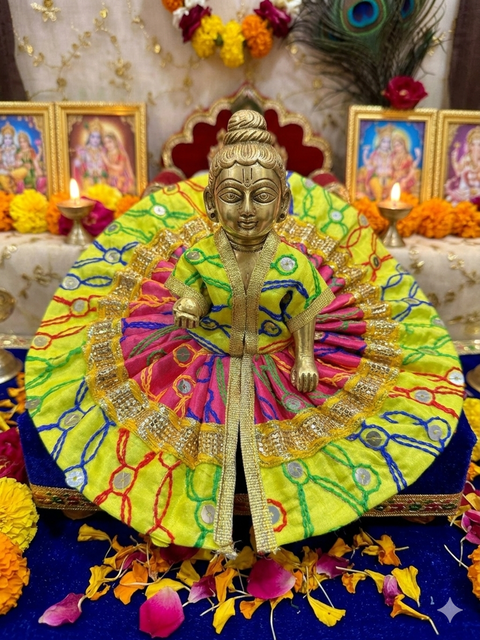 Size 3 Laddu Gopal dress, Laddu Gopal outfit, Kanha ji dress, Krishna dress, handmade deity dress, Janmashtami dress, Thakur ji poshak, Bal Gopal dress (only Dress) price each dress