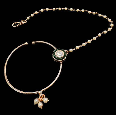 Large size rosegold color  Beautiful Bride Nath (non piercing)
