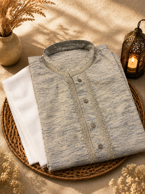 Plus size soft cotton kurta with pajama pants (slight variation in color and design is possible )