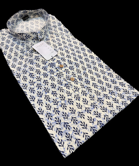 Pure cotton based Men’s Printed kurti (sizes mentioned in inches ,not according to the label on Kurti) size 42 kurti- Length 38inches )