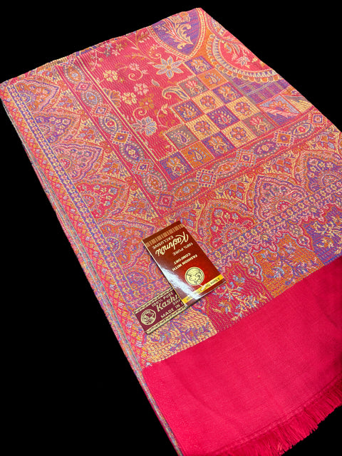 Women's Plain Pure woollen Kashmiri Shawl