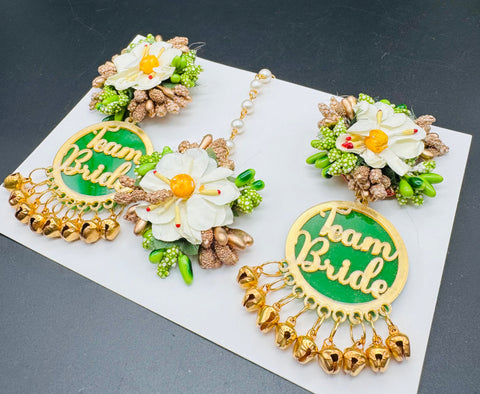 Beautiful Earrings with tikka