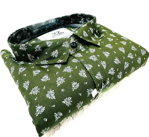 Cotton based beautiful mat look printed Shirt