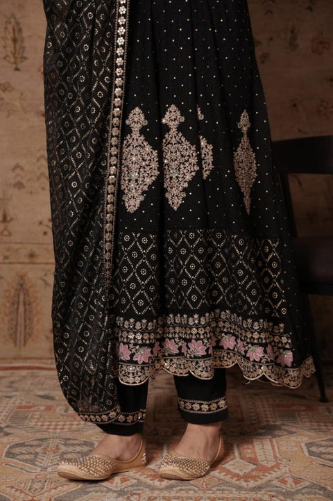 Pure & Soft Rayon Based Designer Embroidered & Mirror Work Kurti With Plazo Pants & Dupatta