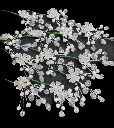 Pack of Beautiful pearls flower hair jura Pin (12 in each pack) Price per pack
