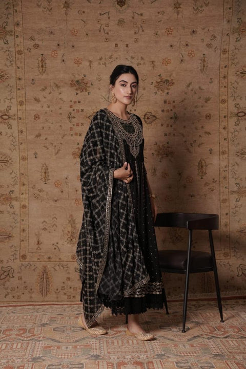 Pure & Soft Rayon Based Designer Embroidered & Mirror work Kurti With Plazo Pants & Dupatta