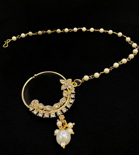 Small size Original Polki stone Beautiful Bride Nath (non piercing)