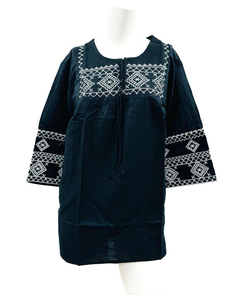 Rayon based Embroidery work short Kurti
