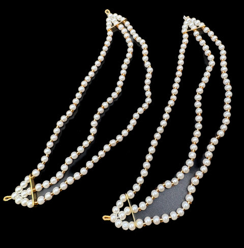 Pearl work beautiful earring support Sahare