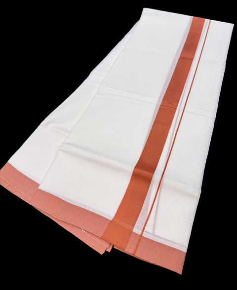 Woven Cotton Kerala Mundu / Dhoti in White ( 3.75 mtrs )