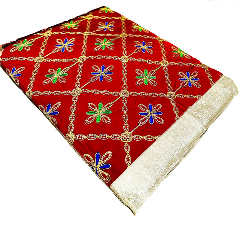 Silk Based embroidery work Rumala Sahib Double Set With Palkan
