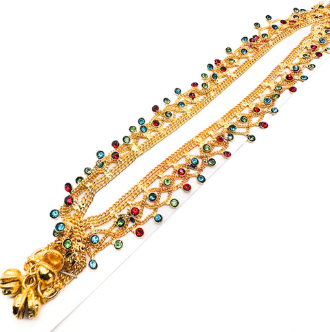 Stone work beautiful Anklets (pair)