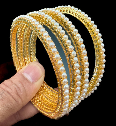 Pearls bangles set of 4 bangles (Price per set)