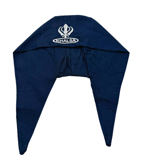 Sikh Patka- Kesari (Orange) for kids (unisex) with Khanda Sign in front