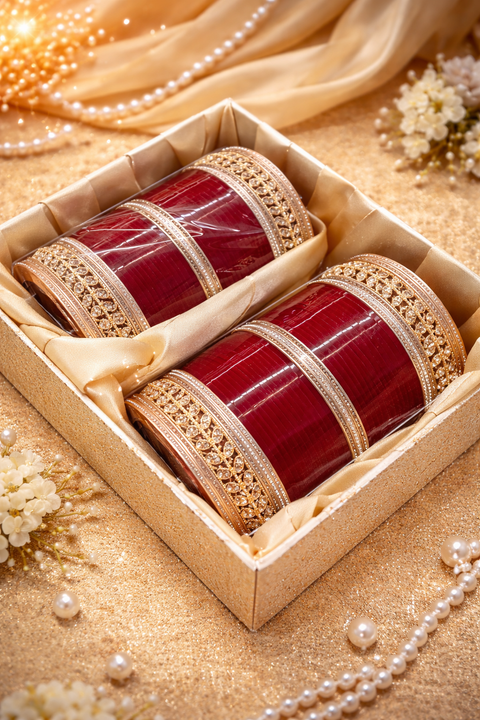 Plus size Beautiful traditional look stone work Bridal Chura