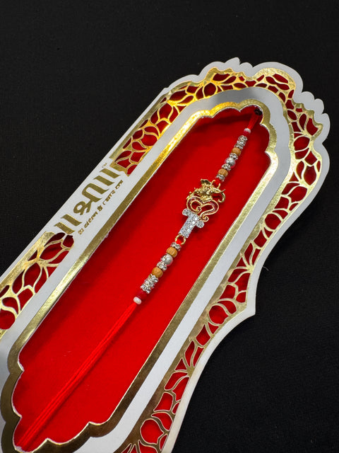 AD stone Beautiful Stone Work Rakhi in nice pack gift card