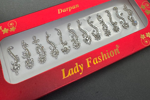 Silver stone Bindi with beautiful Stone work