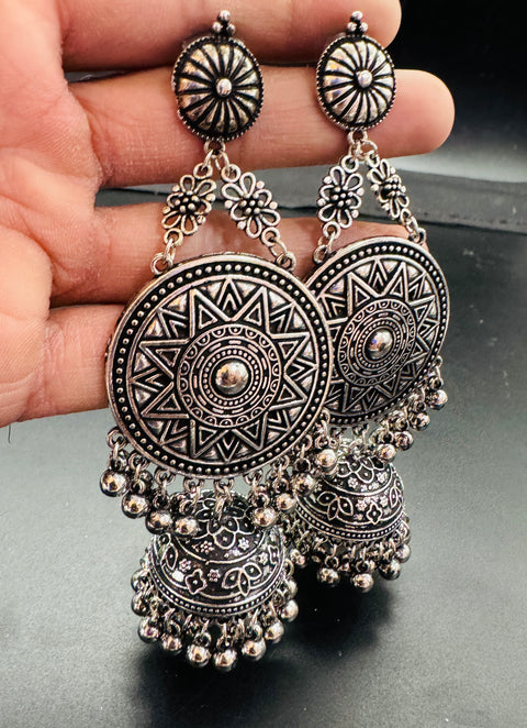 Beautiful oxidised bigger jhumka