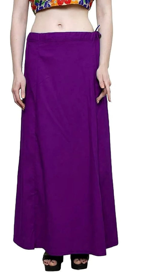 Violet colour waist size-44 inch Under skirt or peticott in cotton fabric