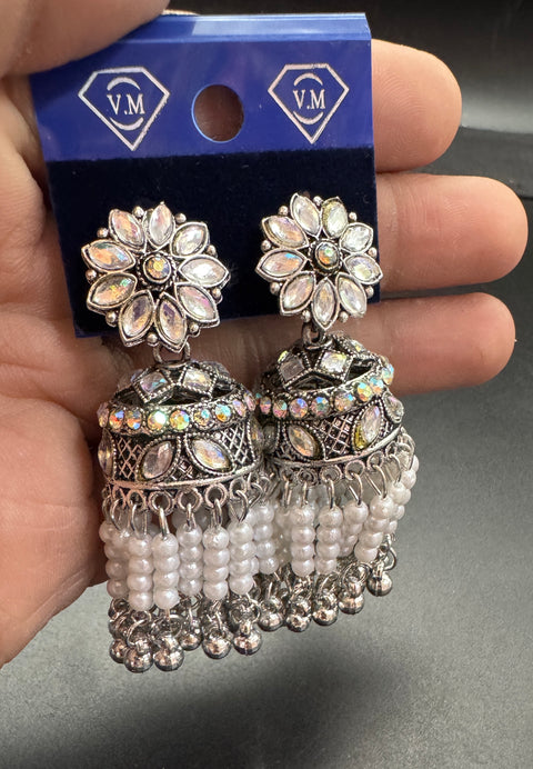 Beautiful oxidised jhumka