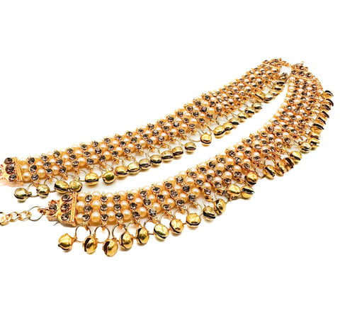 Pearl and stone work beautiful Anklets