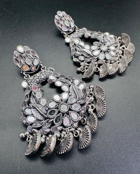 Beautiful oxidised long earrings