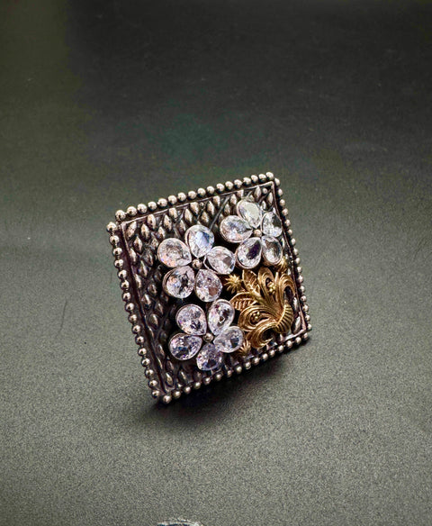 Beautiful oxidised ring (adjustable)