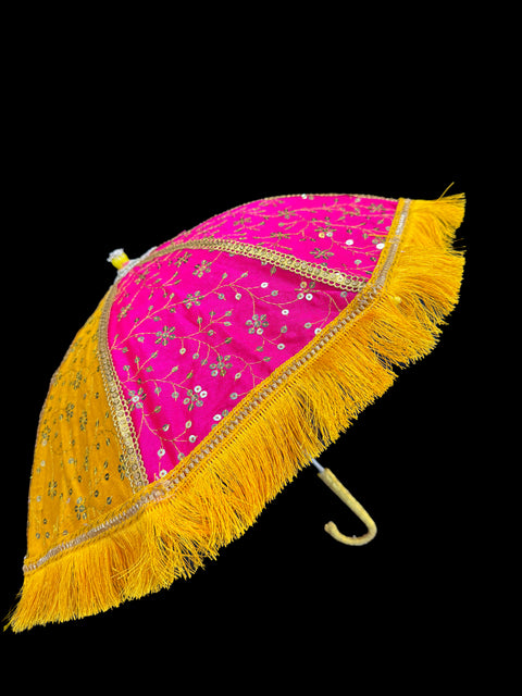 Embroidery design umbrella for wedding  /Haldi /Mehndi decor