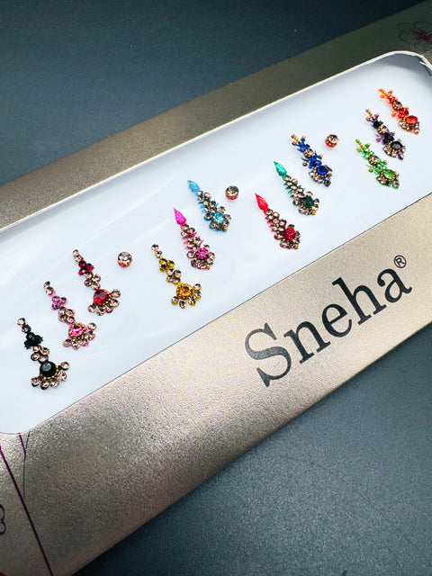 Multicolour Bindi with beautiful Stone work