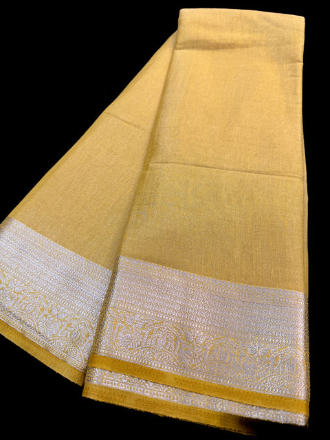 Banarasi Tissue Silk Saree with beautiful Zari Border