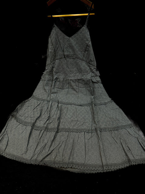 NZ Size 8-10 stretchable top  Lucknow Chikankari White pure Cotton Dress