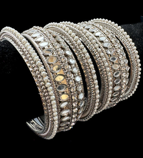 Mirror work design oxidised bangles set (price per set)