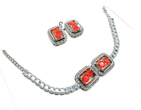 Crystals work small size Necklace set
