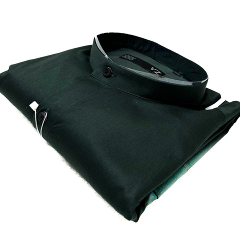 Cotton based beautiful mat look plain Chinese Collar Shirt