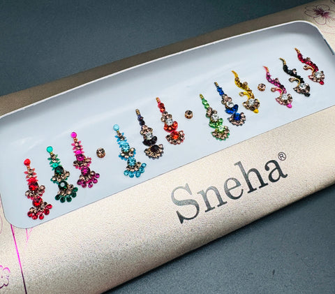 Multicolour Bindi with beautiful Stone work