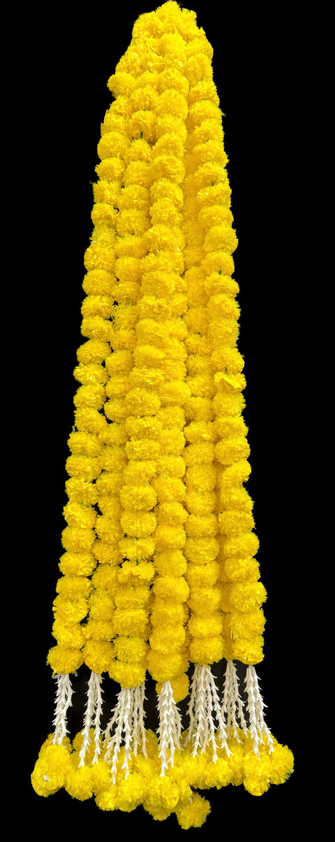 (Price per string)Indian Marigold Flower Artificial Decorative Marigold Flower Garland Strings for festivals /Wedding Party Decoration