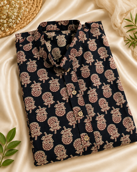 Pure cotton based Men’s Printed kurti (sizes mentioned in inches ,not according to the label on Kurti)size 44 kurti- Length 40 inches and size 46-length 42 inches ) Kurti only. Pants not included.