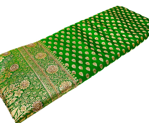 Beautifully designed Banarasi Silk Saree with heavy Handwork with stones & Zari