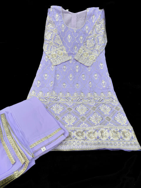 Pure and soft georgette based embroidery with sequined work girls Punjabi suit (salwar suit)with dupatta