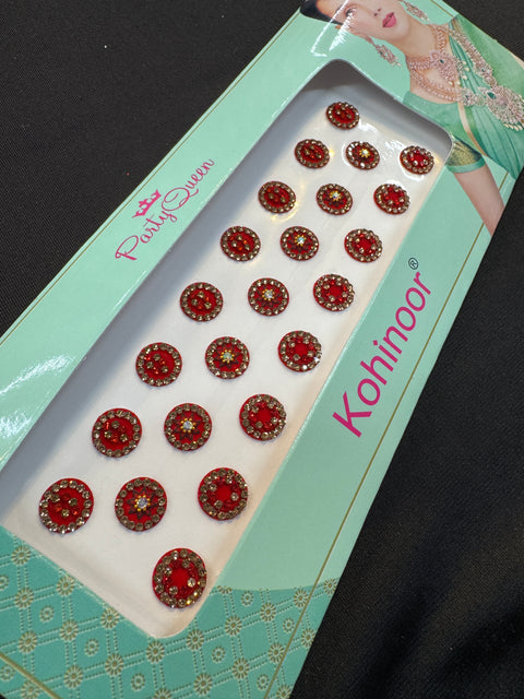 Golden stone Red Bindi