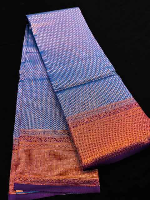 Soft Silk Saree with contrast beautiful pallu and blouse