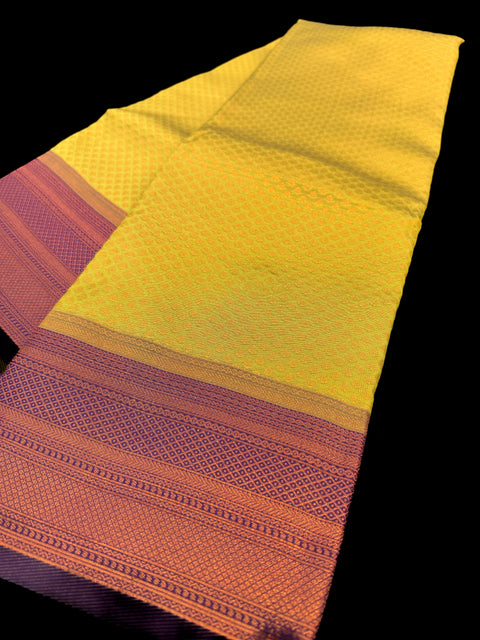 Soft Silk Saree with contrast beautiful pallu and blouse