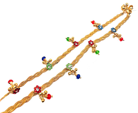 Stone work beautiful Anklets (pair)