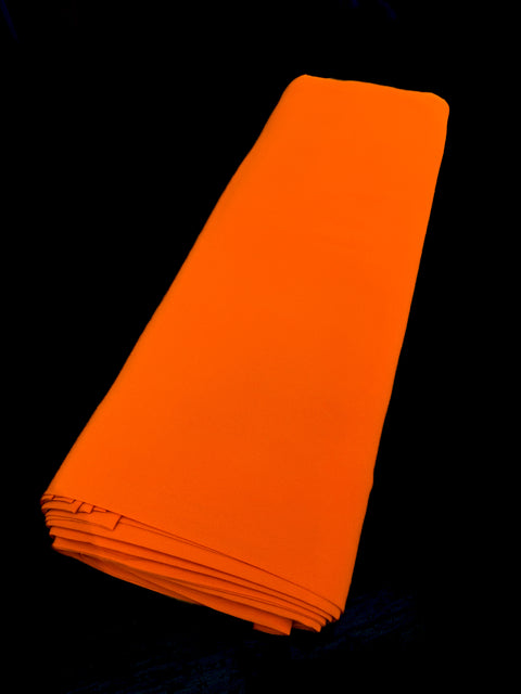 Neon Orange Pure and soft Georgette Fabric (per meter)