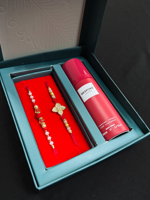 Bhai Rakhi & Dhaaga with Perfumed deodorants gift pack