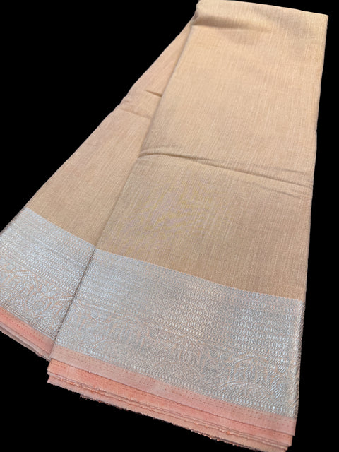 Banarasi Tissue Silk Saree with beautiful Zari Border