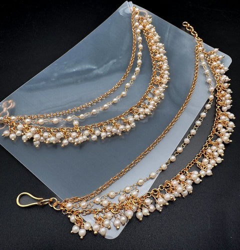 Pearl work beautiful earring support Sahare
