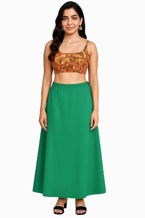 Green color cotton Petticoat